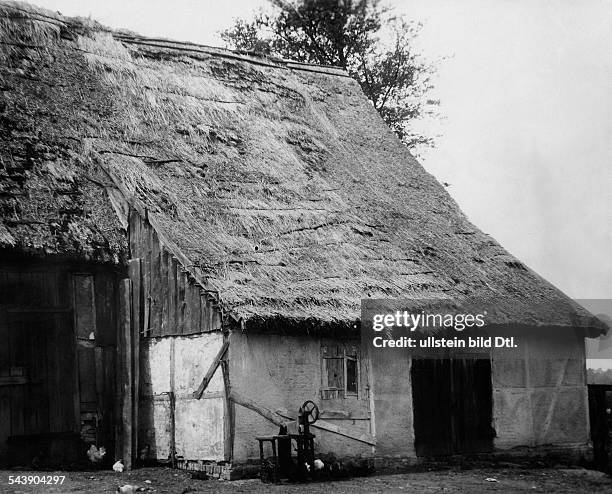 German Empire Free State Prussia - Brandenburg Provinz - Berlin: sheep-shed from the 15th century in Lichterfelde - Photographer: Atelier Jacobi-...