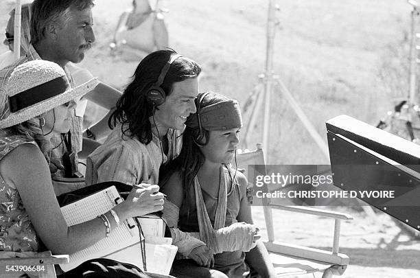 American actor and director Johnny Depp on the set of his directorial debut The Brave.