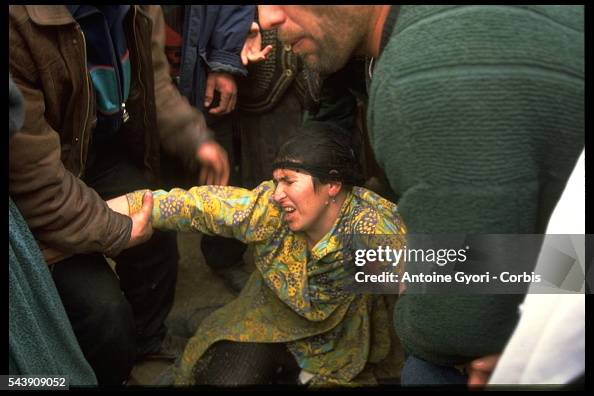 Chechen Deathsquad Funeral of Chechens killed in an attack by unidentified terrorists ...