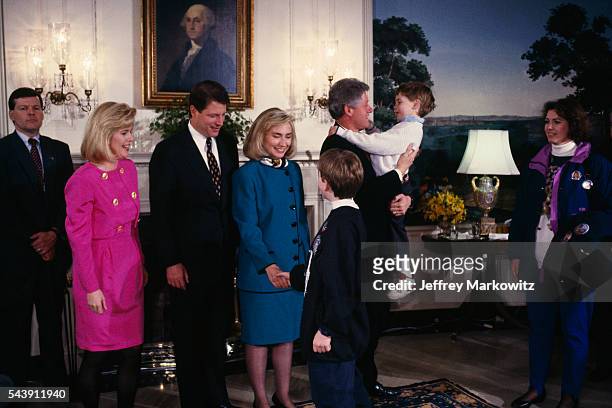 Open House at the White House After Inauguration of President Clinton