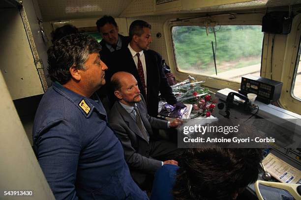 Train enthusiast, the King returns to Bulgaria, in part, by train.