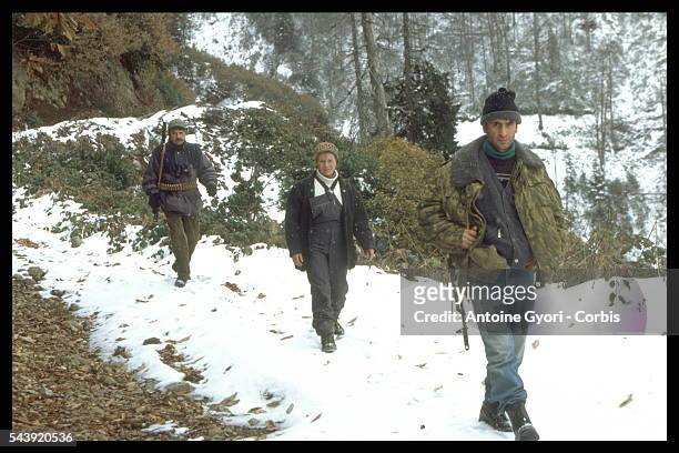 The Prince and Princess Alain and Véronique Murat on a bear hunt.