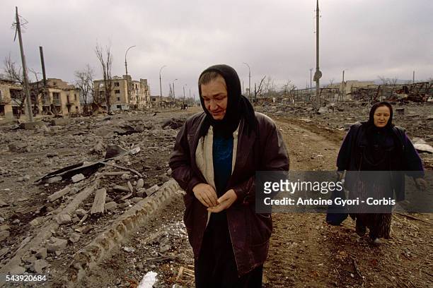 After several months of fighting, the Chechen capital is in ruins.