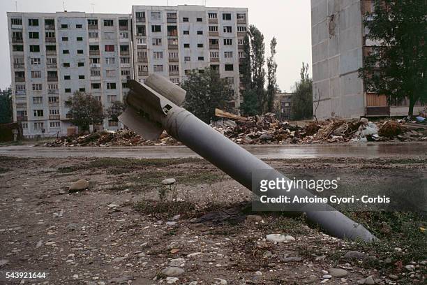 In the capital of Chechnya, marks of the conflict are everywhere to be found.