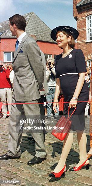 Arrival of Prince Joachim with his wife Princess Alexandra of Denmark.