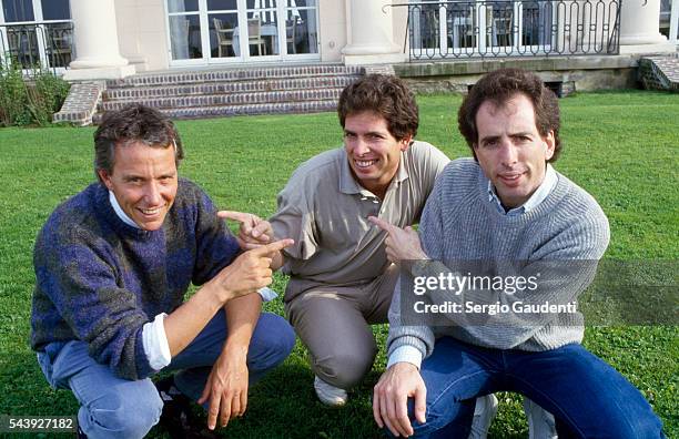 American directors Jim Abrahams, David and Jerry Zucker at the Deauville film festival.