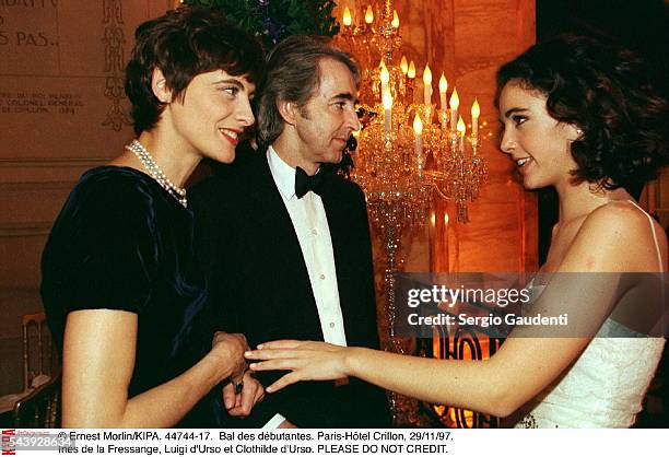 Ines de la Fressange, Luigi d'Urso and Clothilde d'Urso