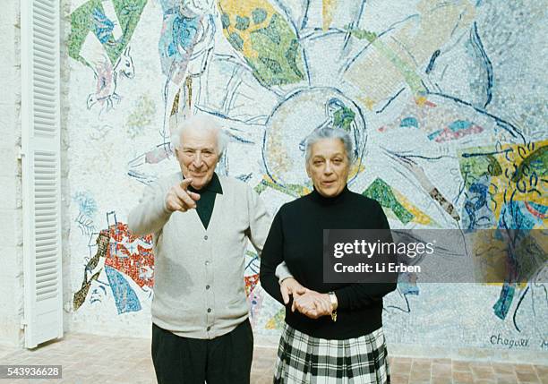 Artist Marc Chagall with his wife Valentina Brodsky known as "Vava".