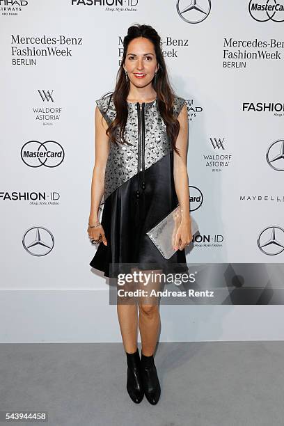 Johanna Klum attends the 'Designer for Tomorrow' show during the Mercedes-Benz Fashion Week Berlin Spring/Summer 2017 at Erika Hess Eisstadion on...