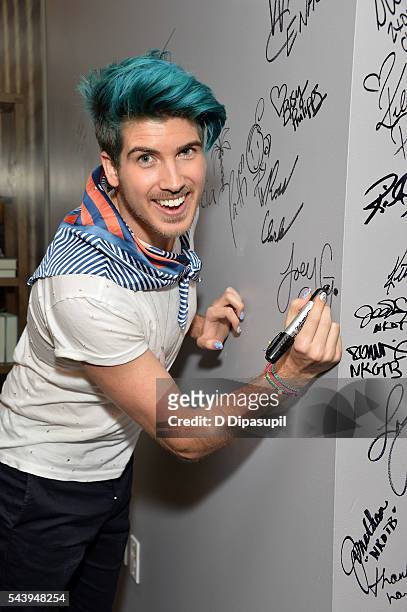 Joey Graceffa attends the AOL Build Speaker Series to discuss the new YouTube Red series "Escape The Night" at AOL Studios In New York on June 30,...