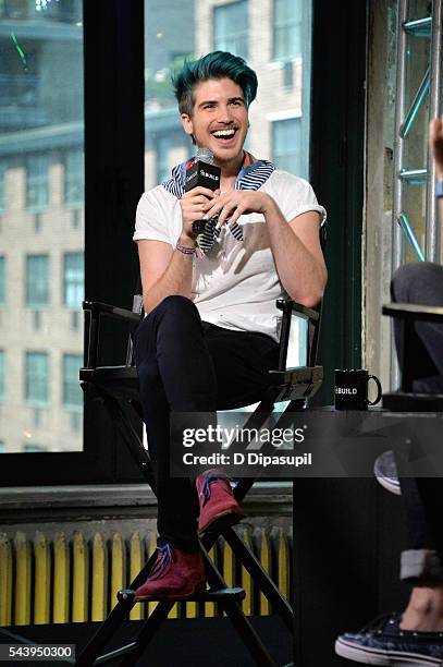 Joey Graceffa attends the AOL Build Speaker Series to discuss the new YouTube Red series "Escape The Night" at AOL Studios In New York on June 30,...