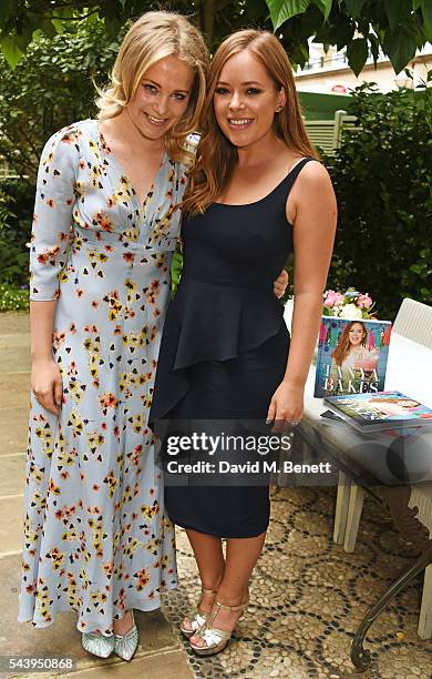 Poppy Jamie and Tanya Burr attend an intimate dinner hosted by Tanya Burr to launch her first cookbook 'Tanya Bakes' at Number Sixteen on June 30,...