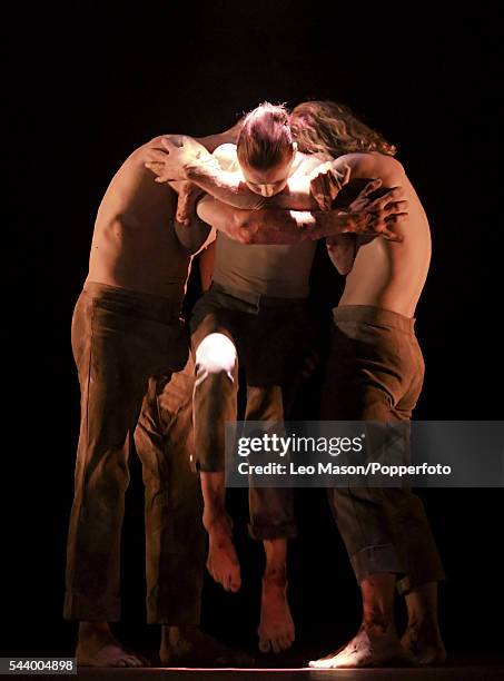 Multi award-winning Russian classical ballerina Natalia Osipova, Jason Kittelberger and James O'Hara perform contemporary work in 'Qutb' for the...