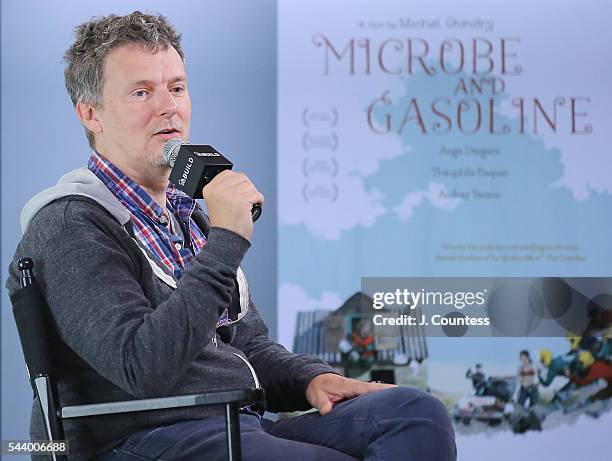 Writer/director Michel Gondry attends the AOL Build Series to discuss his new film "Microbe And Gasoline" at the AOL Studios In New York on June 30,...