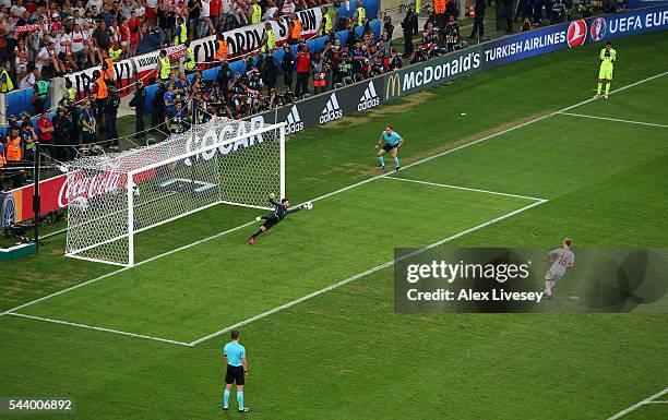 Rui Patricio of Portugal saves a penalty by Jakub Blaszczykowski of Poland during the UEFA EURO 2016 quarter final match between Poland and Portugal...