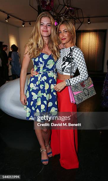 Valerie Van Der Graaf and Laura Pradelska attend a private collectors dinner to celebrate the opening of "Radical Presence" curated by Kate Linfoot...