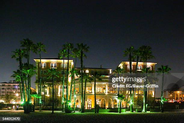 Casa del Mar Hotel at Night, Santa Monica on June 26, 2016 in Los Angeles, California.