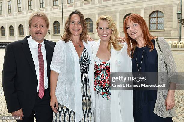 Oliver Schell, Marie Theres Kroetz-Relin, Iva Schell and Andrea Glanz Schell attend the Bernhard Wicki Award during the Munich Film Festival 2016 at...