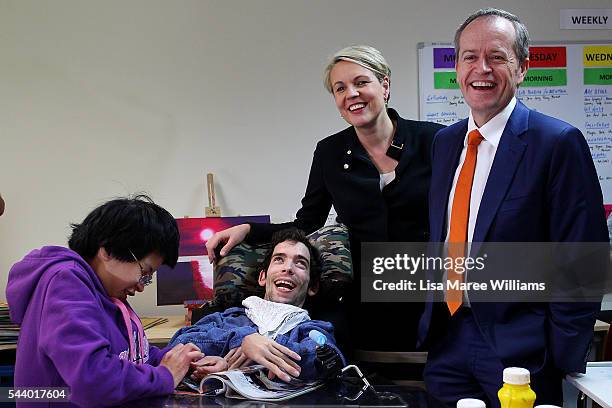 Opposition Leader, Australian Labor Party Bill Shorten and Deputy Leader of the Opposition Tanya Plibersek visits Northcott a disability support...
