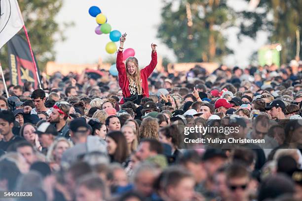 Atmosphere at Roskilde Festival on June 30, 2016 in Roskilde, Denmark.