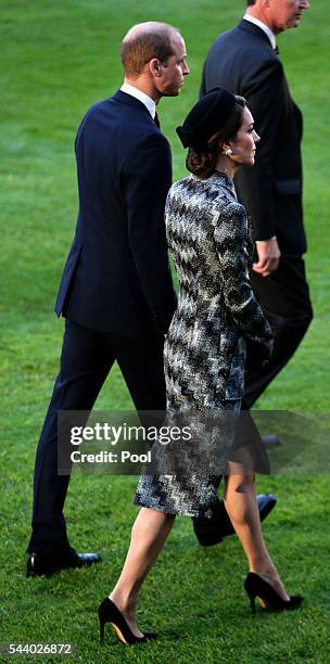 Prince William, Duke of Cambridge, Catherine, Duchess of Cambridge attend part of a military-led vigil to commemorate the 100th anniversary of the...