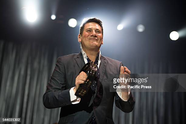 Tony Hadley of Spandau Ballet performing live at Pala Alpitour in Torino. Spandau Ballet are an English band formed in London in the late 1970s. The...