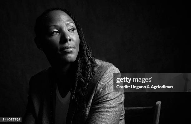 Chamique Holdsclaw poses for a portrait at Logo's "Trailblazer Honors" on June 23 in the Cathedral of St. John the Divine in New York City.