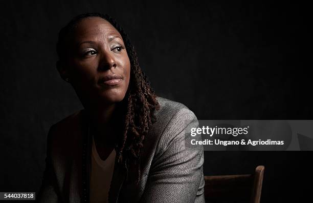 Chamique Holdsclaw poses for a portrait at Logo's "Trailblazer Honors" on June 23 in the Cathedral of St. John the Divine in New York City.