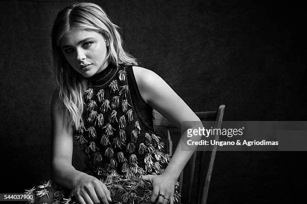 Chloe Grace Moretz poses for a portrait at Logo's "Trailblazer Honors" on June 23 in the Cathedral of St. John the Divine in New York City.