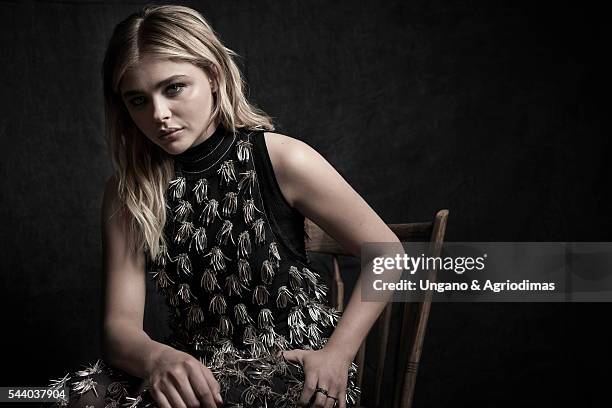 Chloe Grace Moretz poses for a portrait at Logo's "Trailblazer Honors" on June 23 in the Cathedral of St. John the Divine in New York City.