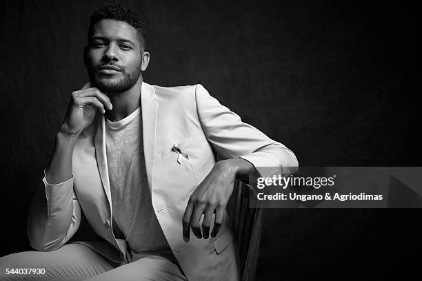 Jeffrey Bowyer-Chapman poses for a portrait at Logo's "Trailblazer Honors" on June 23 in the Cathedral of St. John the Divine in New York City.