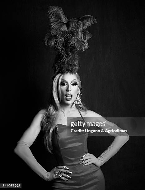 Alaska Thunderfuck poses for a portrait at Logo's "Trailblazer Honors" on June 23 in the Cathedral of St. John the Divine in New York City.