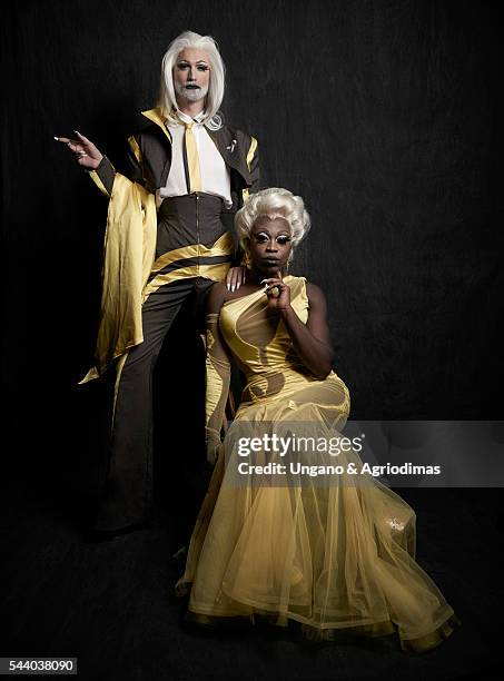 Tay Tay and Bob the Drag Queen pose for a portrait at Logo's "Trailblazer Honors" on June 23 in the Cathedral of St. John the Divine in New York City.