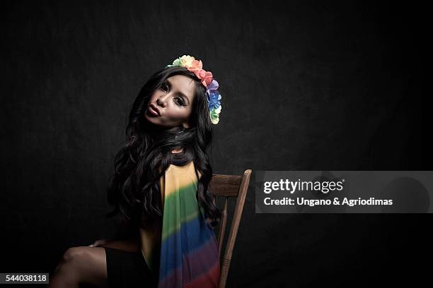 Snooki poses for a portrait at Logo's "Trailblazer Honors" on June 23 in the Cathedral of St. John the Divine in New York City.
