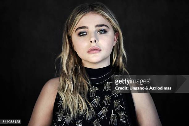 Chloe Grace Moretz poses for a portrait at Logo's "Trailblazer Honors" on June 23 in the Cathedral of St. John the Divine in New York City.