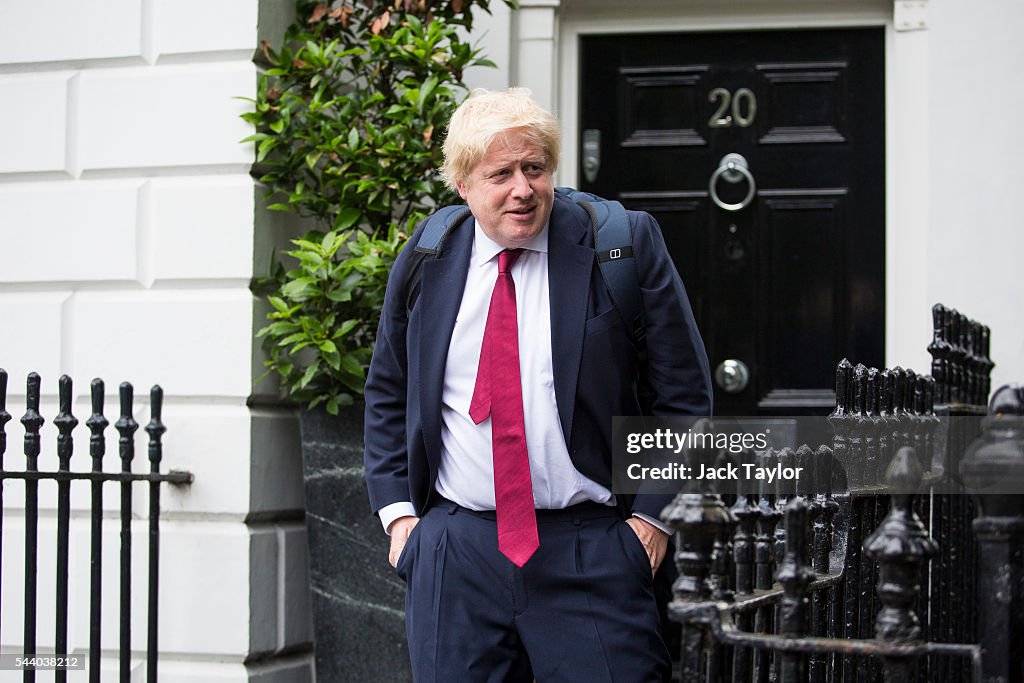 Protest Takes Place At The Home Of Boris Johnson