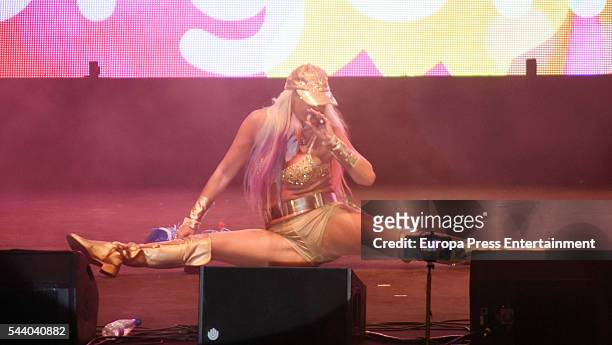 Leticia Sabater performs in concert during Madrid Gay Pride on June 30, 2016 in Madrid, Spain.