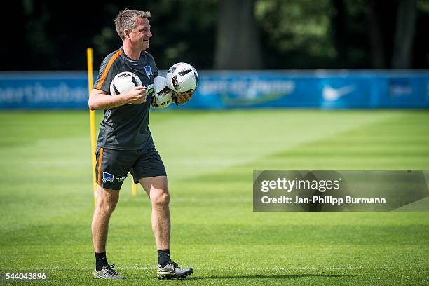 Rainer Widmayer of Hertha BSC during the training session at Schenkendorfplatz on July 01, 2016 in Berlin, Germany.