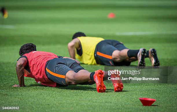 Sami Allagui of Hertha BSC during the training session at Schenkendorfplatz on July 01, 2016 in Berlin, Germany.