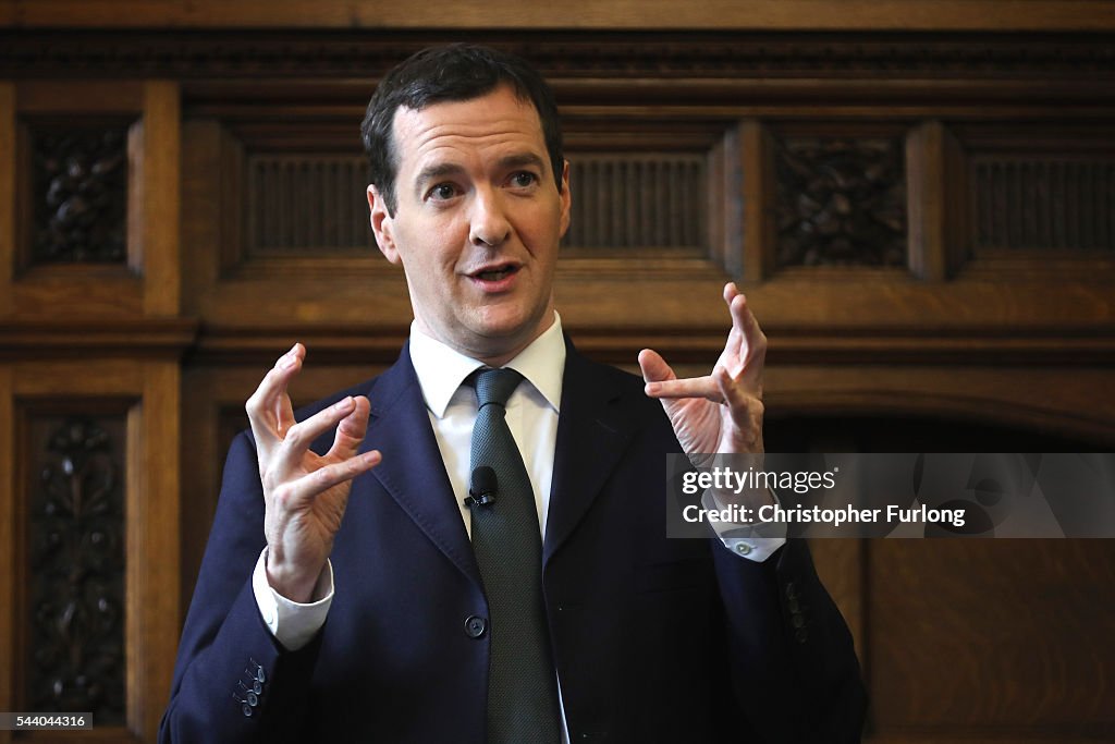 George Osborne Meets With The Manchester Chamber Of Commerce