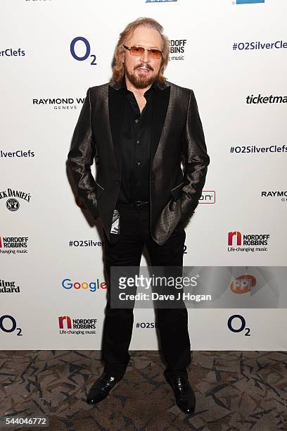 Barry Gibb poses for a photo during the Nordoff Robbins O2 Silver Clef Awards on July 1, 2016 in London, United Kingdom.