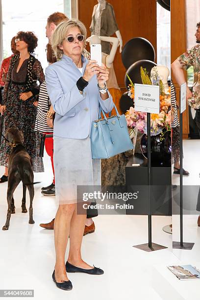 Inga Griese-Schwenkow attends the group presentation during the Der Berliner Mode Salon Spring/Summer 2017 at Kronprinzenpalais on June 29, 2016 in...