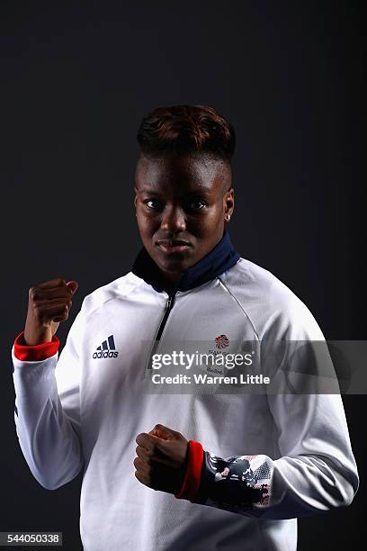 Portrait of Nicola Adams a member of the Great Britain Olympic team during the Team GB Kitting Out ahead of Rio 2016 Olympic Games on July 1, 2016 in...