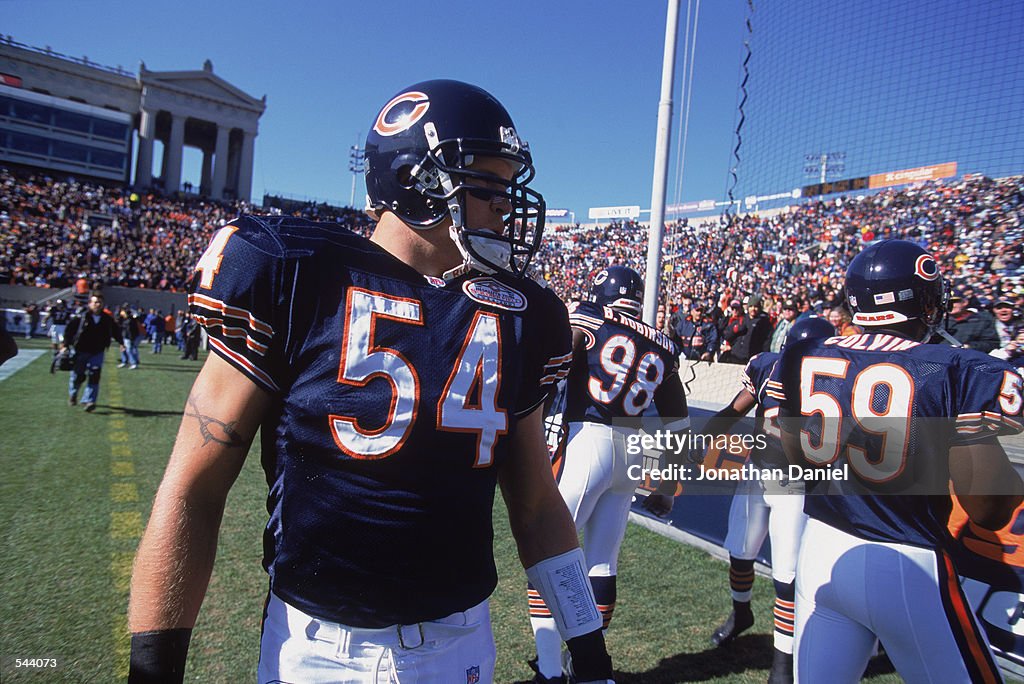Brian Urlacher before the game