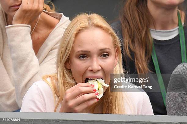 Donna Vekic attends day five of the Wimbledon Tennis Championships at Wimbledon on July 01, 2016 in London, England.