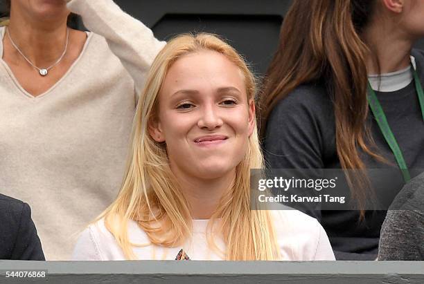 Donna Vekic attends day five of the Wimbledon Tennis Championships at Wimbledon on July 01, 2016 in London, England.