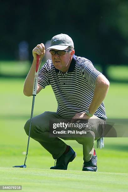 Greg Turner of New Zealand in action during the the first round of the Swiss Seniors Open played at Golf Club Bad Ragaz on July 1, 2016 in Bad Ragaz,...