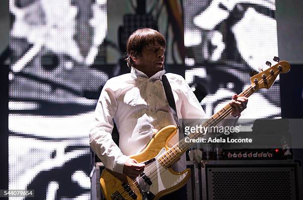 Mani of The Stone Roses perfoms at Madison Square Garden on June 30, 2016 in New York City.