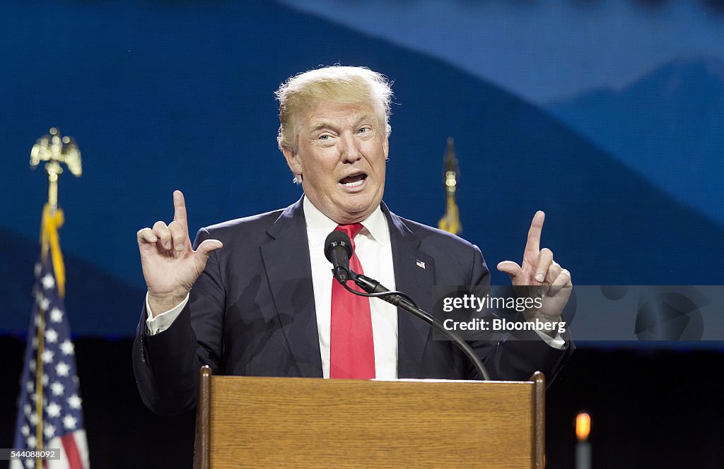 Presumptive Republican Presidential Nominee Donald Trump And Sarah Palin Address The Western Conservative Summit