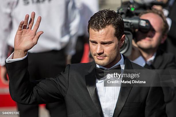 Actor Jamie Dornan arrives at the opening ceremony of the 51st Karlovy Vary International Film Festival on July 1, 2016 in Karlovy Vary, Czech...